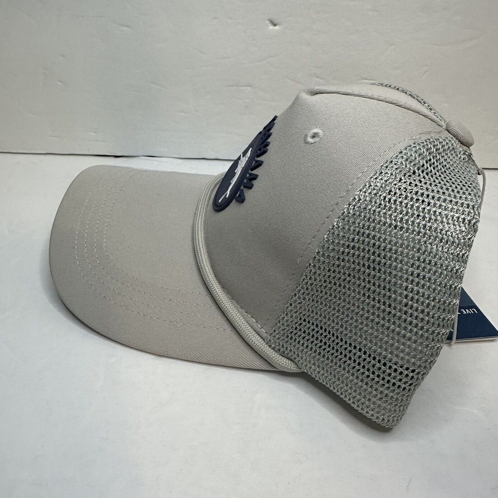 Tommy Bahama Baseball Cap Trucker Hat Marlin Snap Back Adjustable Gray Fishing - Picture 2 of 4